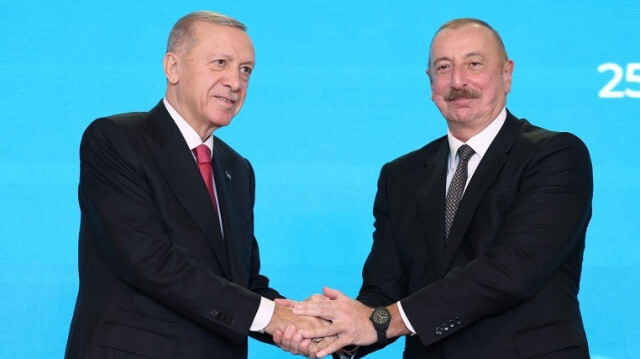 Le Président turc, Recep Tayyip Erdogan et son homologue azerbaïdjanais Ilham Aliyev. Crédit photo: AA