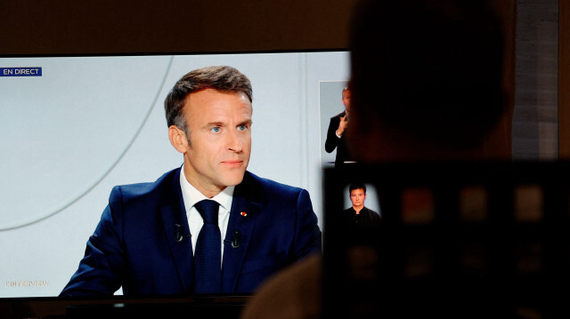 Emmanuel Macron, président de la République française lors de son passage sur TF1. Crédit Photo: Geoffroy VAN DER HASSELT / AFP

