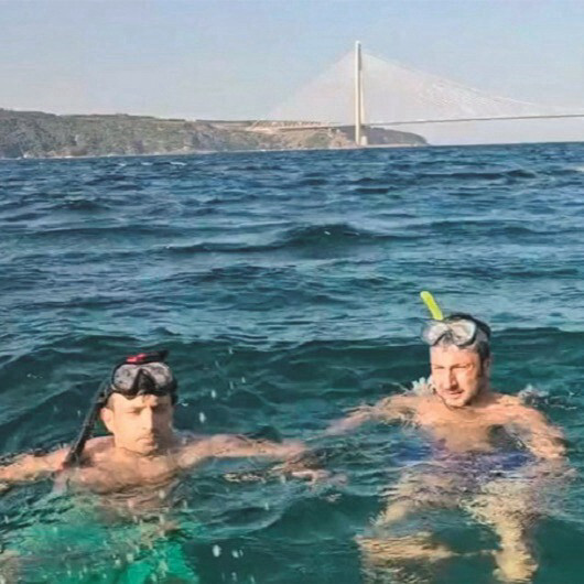 Boğaz'ı yüzerek geçti