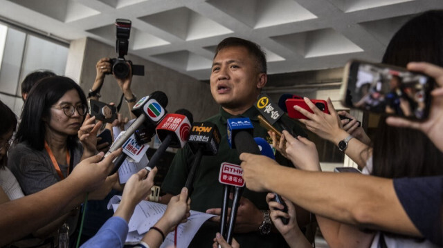 Le journaliste et président de l'Association des journalistes de Hong Kong, Ronson Chan. Crédit photo: ISAAC LAWRENCE  / AFP / ARCHIVE