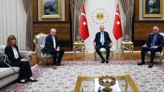 Cumhurbaşkanı Erdoğan, Uluslararası Uzay Federasyonu Genel Sekreteri Feichtinger'ı kabul etti.