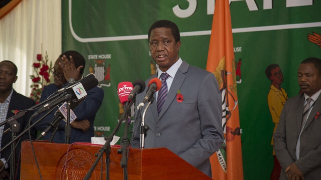 L'ancien président zambien Edgar Lungu. Crédit photo: SALIM DAWOOD / AFP