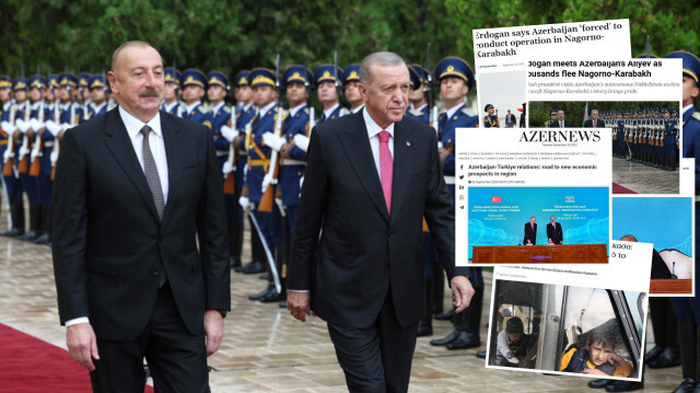 Cumhurbaşkanı Erdoğan'ın Nahçıvan'da Aliyev ile bir araya gelmesi ve yaptığı açıklamalar uluslararası basında gündem oldu.
