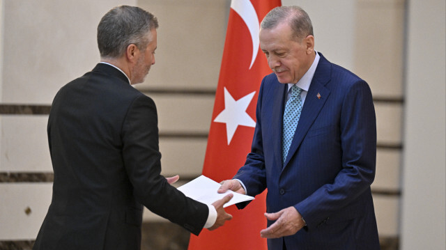 Norveç'in Ankara Büyükelçisi Andreas Gaarder - Cumhurbaşkanı Erdoğan
