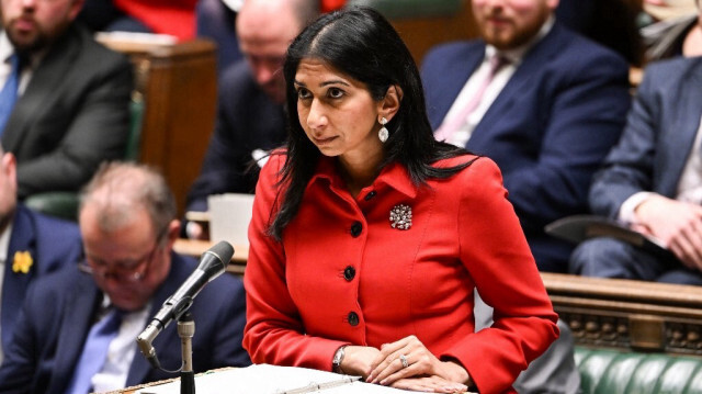 La Ministre de l’Intérieur du Royaume-Uni, Suella Braverman. Crédit photo: ANDY BAILEY / UK PARLIAMENT / AFP
