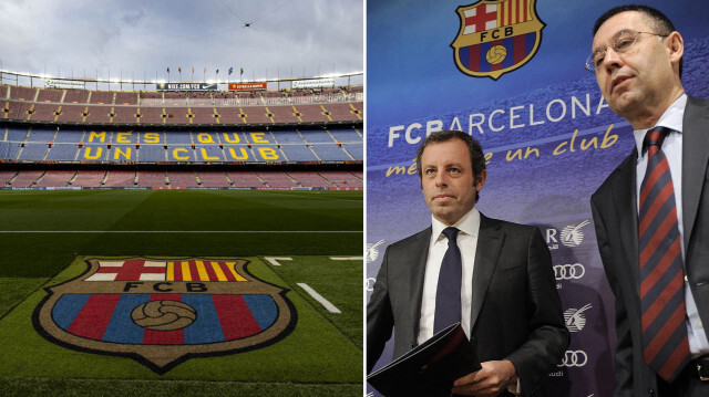 Barcelona'nın eski başkanlarından Josep Maria Bartomeu ve Sandro Rosell