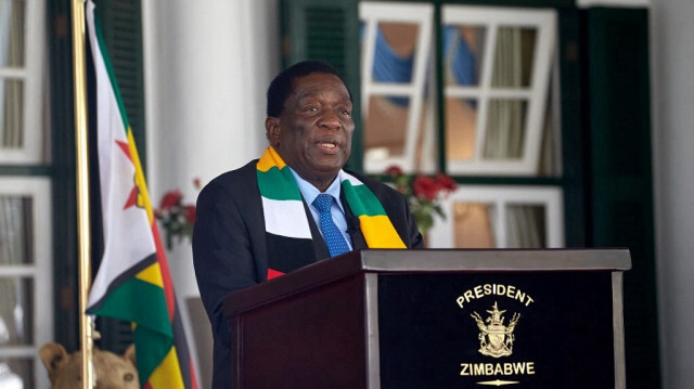 Le président du Zimbabwe, Emmerson Mnangagwa. Crédit. photo: Jekesai NJIKIZANA / AFP