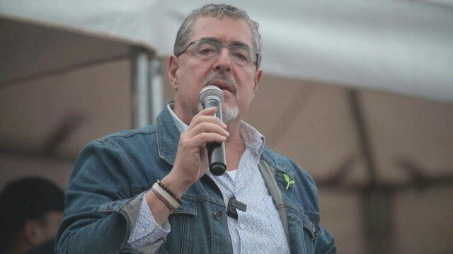 Bernardo Arévalo, le président sortant des dernières élections au Guatemala. Crédit Photo: Carlos Alonzo / AFPTV / AFP

