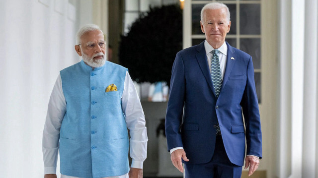 Hindistan Devlet Başkanı Narendra Damodardas Modi, ABD Başkanı Joe Biden.