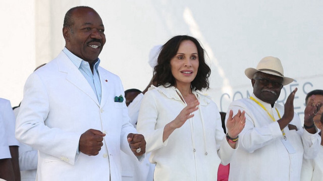 L'ancien président du Gabon Ali Bongo Ondimba et sa compagne Sylvia Bongo Ondimba. Crédit photo: Steeve JORDAN / AFP