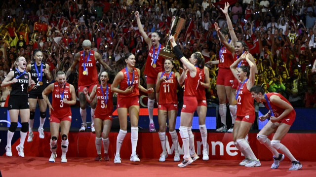 L'Equipe Féminine Turque de Volleyball, Championne du Monde 2023. Crédit Photo: JOHN THYS / AFP.