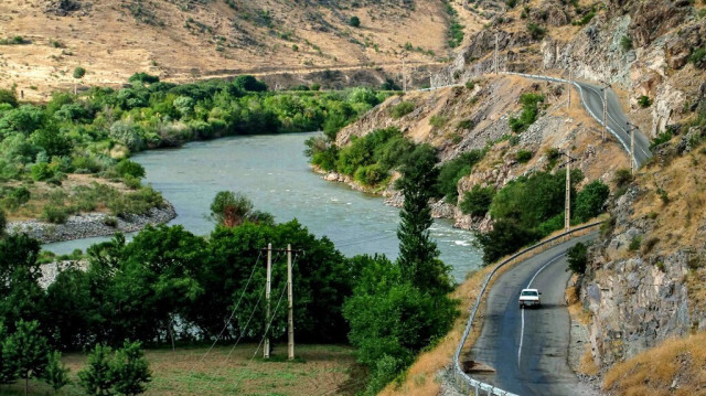 Une vue générale de la rivière Aras dans le nord de l'Iran. Crédit photo: ARAS UNESCO GLOBAL GEOPARK / AFP / ARCHIVE 