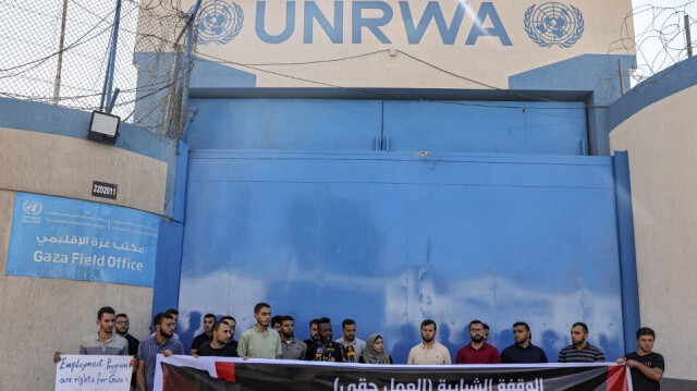 L'Office de secours et de travaux des Nations Unies pour les réfugiés de Palestine dans le Proche-Orient (UNRWA). Crédit photo: MOHAMMED ABED / AFP