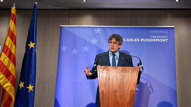 Le dirigeant du mouvement indépendantiste catalan, membre d'Ensemble pour la Catalogne, Carles Puigdemont. Crédit Photo: JOHN THYS / AFP.