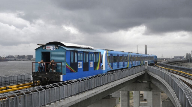 Le chemin de fer de la ligne bleue de Lagos à la gare de Marina à Lagos au Nigeria. Crédit photo: PIUS UTOMI EKPEI / AFP