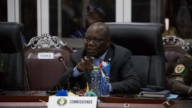 Abdel-Fatau Musah, commissaire aux affaires politiques et à la sécurité de la Communauté économique des États de l'Afrique de l'Ouest (CEDEAO). Crédit photo: GERARD NARTEY / AFP