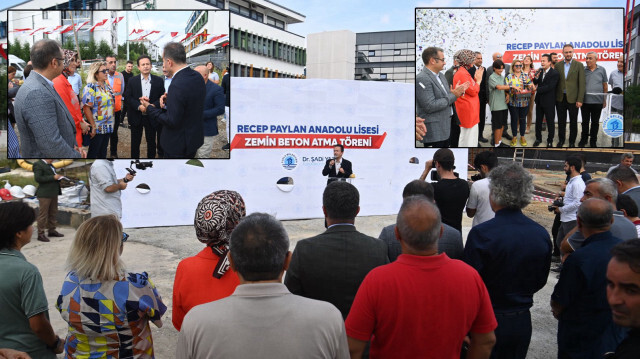 Tuzla Belediye Başkanı Dr. Şadi Yazıcı, Recep Paylan Anadolu Lisesi'nin temel atma törenine katıldı.