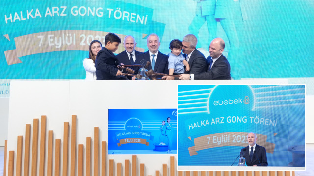 Borsa İstanbul’da gong 3,9 milyonluk taleple rekor kıran ebebek için çaldı.