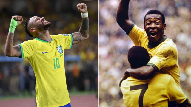 Brezilya'nın en golcüsü artık Neymar