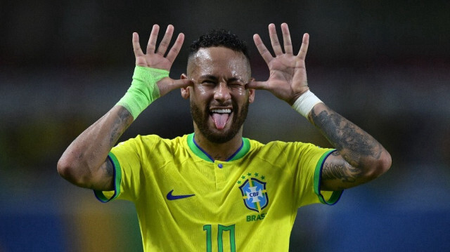 Le footballeur brésilien Neymar, buteur lors du match Brésil-Bolivie, le 08 septembre 2023. Crédit Photo: CARL DE SOUZA / AFP.