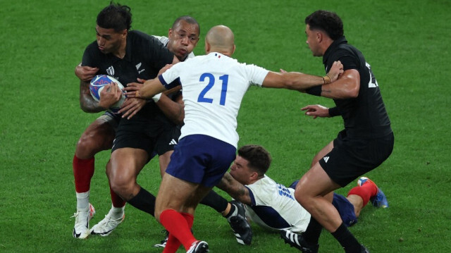 La France bat la Nouvelle-Zélande en ouverture du Mondial de Rugby, au Stade de France, le 08 août 2023. Crédit Photo: Thomas SAMSON / AFP.