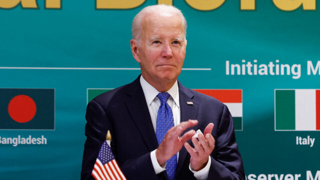Le président américain Joe Biden assistant au lancement de l'Alliance mondiale pour les biocarburants lors du sommet du G20 à New Delhi, le 9 septembre 2023. Crédit Photo: EVELYN HOCKSTEIN / POOL / AFP

