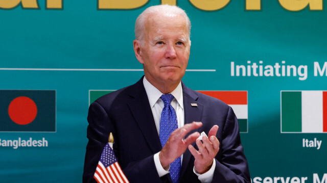 Le président américain Joe Biden assistant au lancement de l'Alliance mondiale pour les biocarburants lors du sommet du G20 à New Delhi, le 9 septembre 2023. Crédit Photo: EVELYN HOCKSTEIN / POOL / AFP