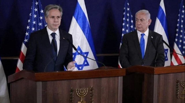 İsrail Başbakanı Binyamin Netanyahu ile ABD Dışişleri Bakanı Antony Blinken.