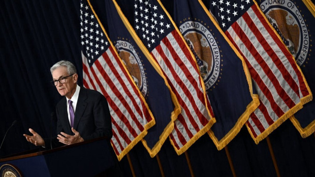 Le président de la Réserve fédérale américaine, Jerome Powell, tient une conférence de presse à la fin de la réunion du Comité de politique monétaire à Washington, DC, le 13 décembre 2023.