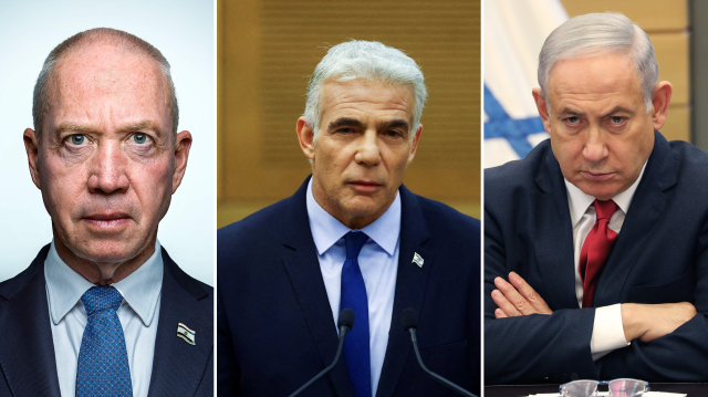 Yoav Gallant - Yair Lapid - Binyamin Netanyahu