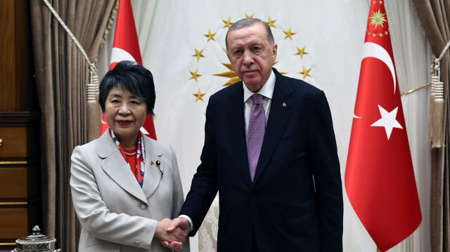 Japonya Dışişleri Bakanı Yoko - Cumhurbaşkanı Erdoğan