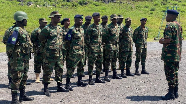 Des soldats appartenant à la mission de la Communauté de développement de l'Afrique australe (SADC) en RDC.