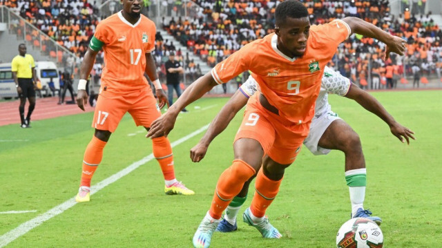 Hamed Traoré  lors du match de qualification du Groupe H de la Coupe d'Afrique des Nations (CHAN) 2023 entre la Côte d'Ivoire et les Comores,  à Bouaké le 24 mars 2023. 