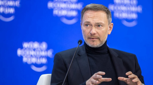 Le ministre allemand des Finances, Christian Lindner, lors de la journée de clôture de la réunion annuelle du Forum économique mondial (WEF) à Davos, le 19 janvier 2024.