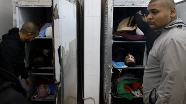 Les corps de Palestiniens à la morgue dans la ville de Tulkarem, en Palestine occupée, le 19 janvier 2024.