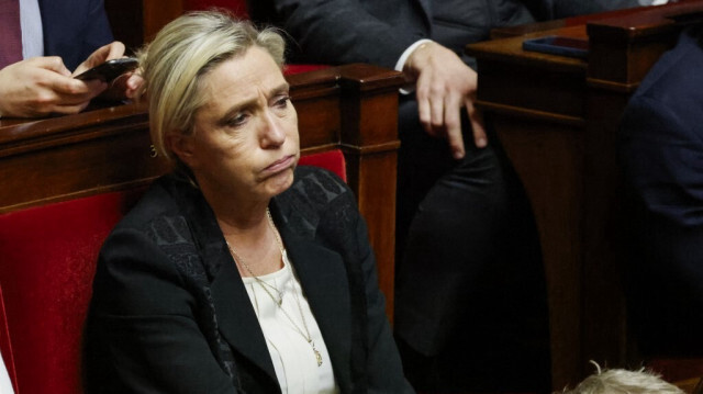 La députée française et présidente du groupe du Rassemblement national (RN), Marine Le Pen.