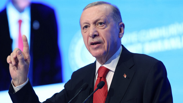 Le Président turc, Recep Tayyip Erdogan lors d'une cérémonie organisée par le TIM (Assemblée des Exportateurs de Türkiye) à Ankara en Turkiye, le 02 janvier 2024.