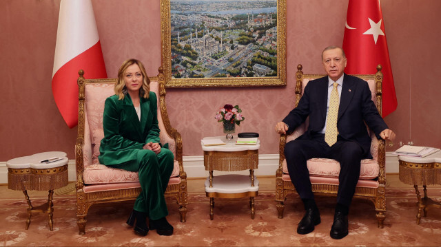 Cumhurbaşkanı Erdoğan, İtalya Başbakanı Meloni'yi kabul etti.