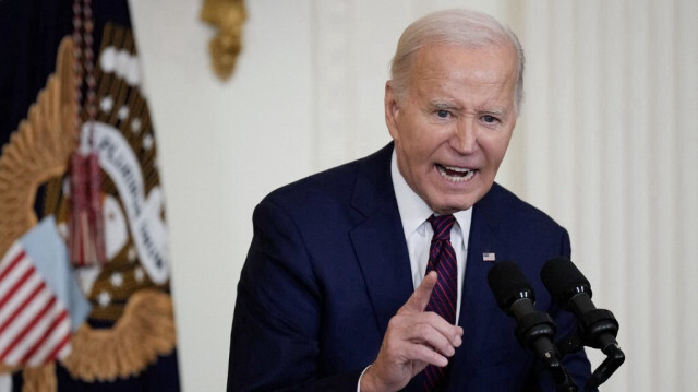 Le président des États-Unis Joe Biden s'exprime lors de la réunion d'hiver de la Conférence des maires des États-Unis, dans la salle Est de la Maison-Blanche, le 19 janvier 2024 à Washington, DC.