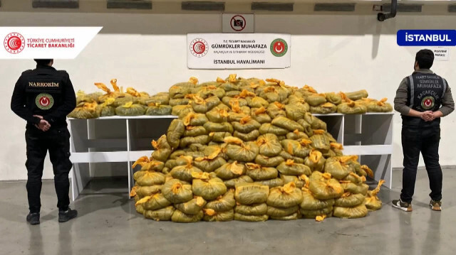 Piyasa değeri 68 milyon lira olan 568 kilogram uyuşturucu madde ele geçirildi. 