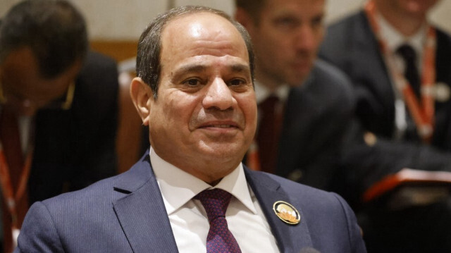 Le président égyptien Abdel Fattah al-Sisi assistant à une réunion entre l'Union africaine et l'Union européenne lors du sommet des dirigeants du G20 à New Delhi, le 9 septembre 2023.