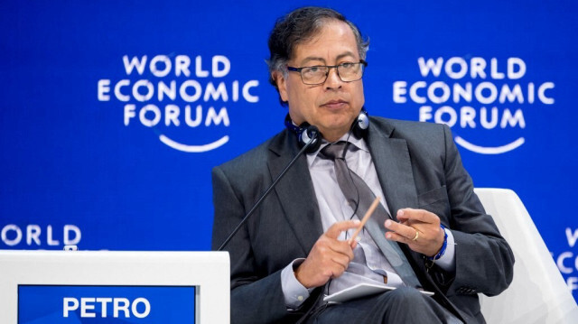 Le président colombien Gustavo Petro lors de la session du Forum économique mondial (WEF) à Davos, le 17 janvier 2024.