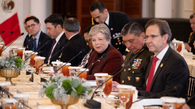 La ministre mexicaine des Affaires étrangères, Alicia Barcena, avant une réunion avec le secrétaire d'État américain, Antony Blinken au département d'État à Washington, DC, le 19 janvier 2024.