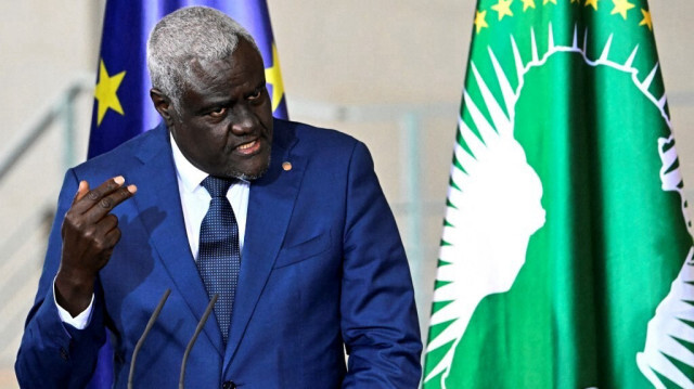 Le Président de la Commission de l'Union africaine, Moussa Faki Mahamat, à Berlin le 20 novembre 2023.