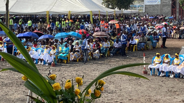 Messe pour la paix organisée par l'Eglise catholique de la République démocratique du Congo, du Rwanda et du Burundi, le 28 janvier 2024.