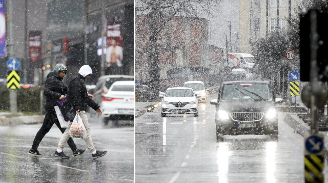 İstanbul'un bazı ilçelerinde kar yağışı etkili oldu. 