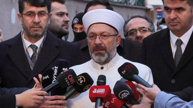 Le président de la Direction des affaires religieuses de Türkiye (Diyanet), Ali Erbas à Istanbul en Turkiye, le 28 janvier 2024.