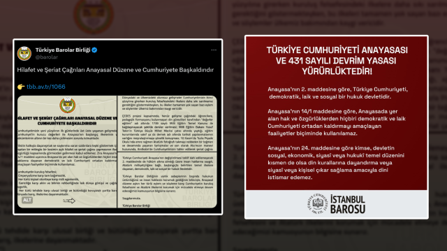 Türkiye Barolar Birliği ve İstanbul Barosu'ndan provokatif açıklamalar.