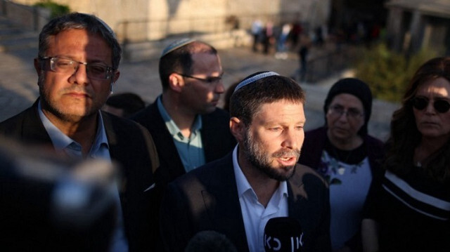 Le ministre de la Sécurité nationale d'extrême droite, Itamar Ben-Gvir (G) et le ministre des finances d'extrême droite, Bezalel Smotrich.