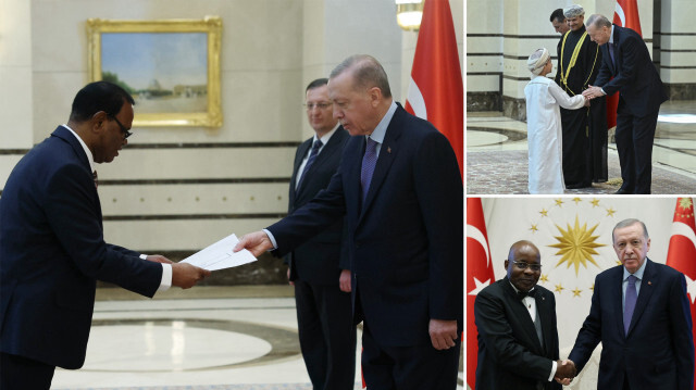 Büyükelçiler, Cumhurbaşkanı Erdoğan'a güven mektuplarını sundu. 